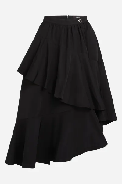 Sukňa Karl Lagerfeld Voluminous Ruffle Skirt Black