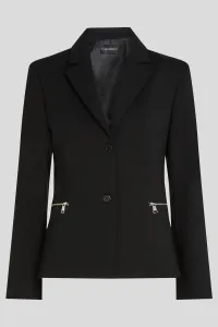 Sako Karl Lagerfeld čierna farba, jednoradové, jednofarebné, A3W14040