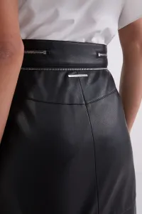 Sukňa Karl Lagerfeld čierna farba, mini, áčkový strih, A3W12014