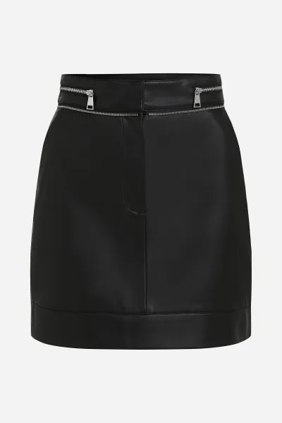Sukňa Karl Lagerfeld čierna farba, mini, áčkový strih, A3W12014