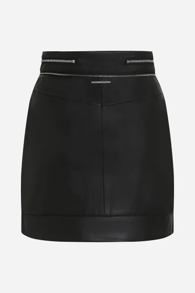 Sukňa Karl Lagerfeld čierna farba, mini, áčkový strih, A3W12014