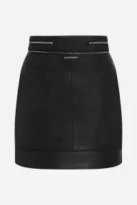 Sukňa Karl Lagerfeld čierna farba, mini, áčkový strih, A3W12014