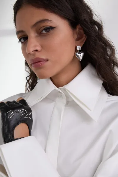 Košeľa Karl Lagerfeld Double Collar Poplin Shirt White