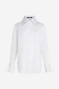Košeľa Karl Lagerfeld Double Collar Poplin Shirt White