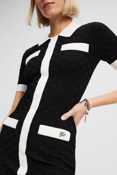 Šaty Karl Lagerfeld čierna farba, mini, priliehavé, A3W13036