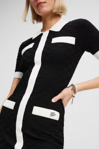 Šaty Karl Lagerfeld čierna farba, mini, priliehavé, A3W13036