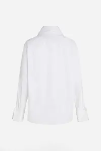 Košeľa Karl Lagerfeld Double Collar Poplin Shirt White