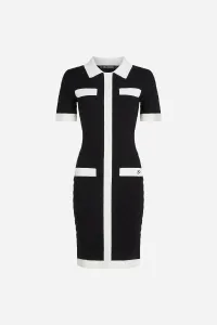 Šaty Karl Lagerfeld čierna farba, mini, priliehavé, A3W13036