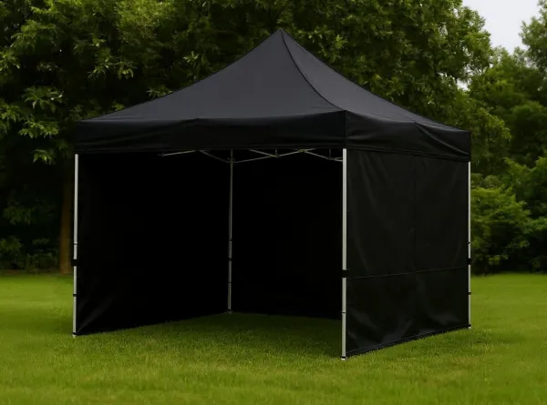 JAKS Nožnicový stan hliníkový HEX50 3 x 3 m čierny