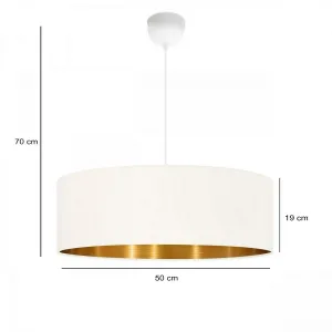 Závesný luster AYD-3549 Aurora, biela
