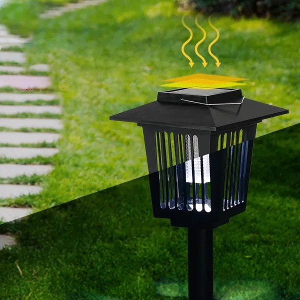Bluegarden Solárne LED svietidlo Borno 57 cm proti hmyzu čierne