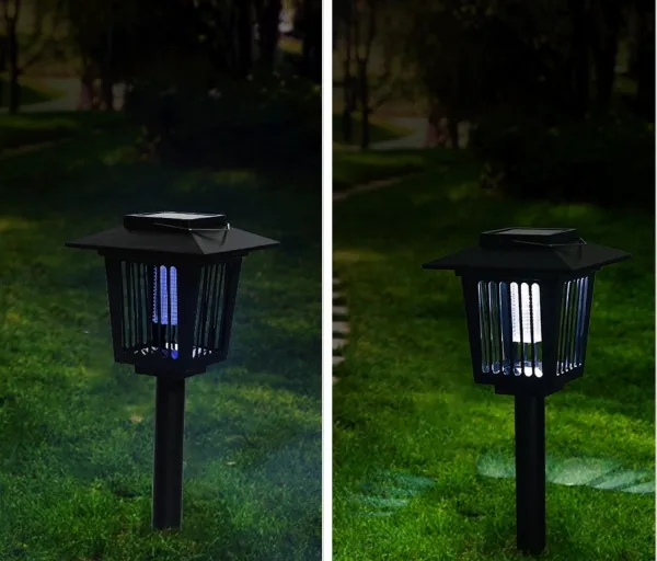 Bluegarden Solárne LED svietidlo Borno 57 cm proti hmyzu čierne