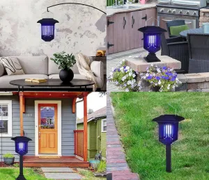 Bluegarden Solárne LED svietidlo Borno 57 cm proti hmyzu čierne