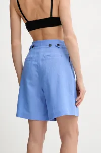 Šortky Karl Lagerfeld Linen Blend Shorts Ultramarine