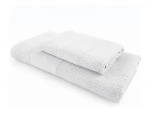 Súprava uterákov CARRARA 1ks 60x100 cm a 1ks 40x55 cm 100% bavlna, biela