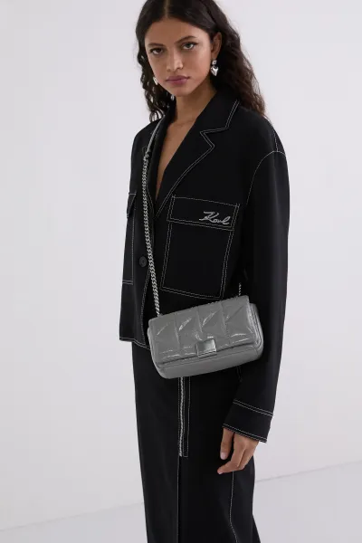 Kabelka Karl Lagerfeld K/Kuilt Sp Sm Wrinkle Cb Cloud Grey