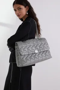 Kabelka Karl Lagerfeld K/Kuilt Sp Wrinkle Lg Shb Cloud Grey