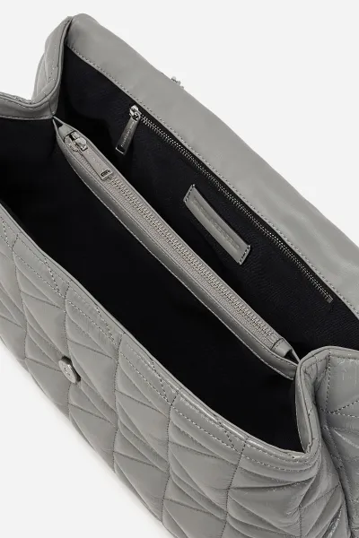 Kabelka Karl Lagerfeld K/Kuilt Sp Wrinkle Lg Shb Cloud Grey