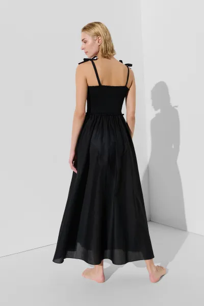 Plážové Oblečenie Karl Lagerfeld Karl Dna Signature Ankle Dress Black