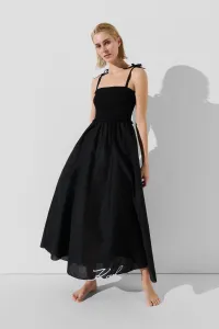 Plážové Oblečenie Karl Lagerfeld Karl Dna Signature Ankle Dress Black