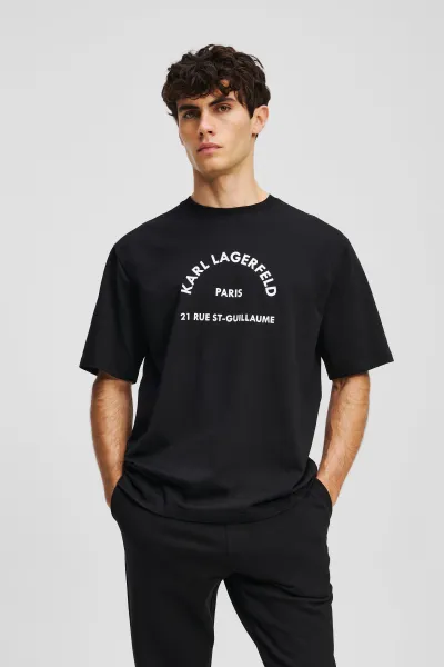 Tričko Karl Lagerfeld Rsg Relax Fit T-Shirt Black