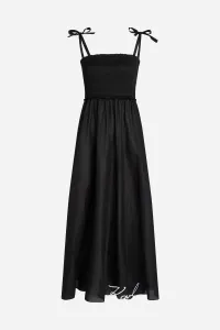 Plážové Oblečenie Karl Lagerfeld Karl Dna Signature Ankle Dress Black