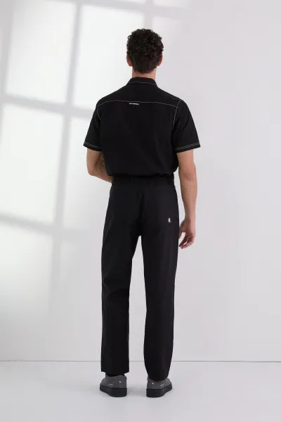 Nohavice Karl Lagerfeld Contrast Stitch Pant Black