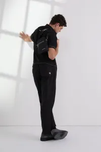 Nohavice Karl Lagerfeld Contrast Stitch Pant Black