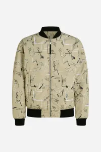Bunda Karl Lagerfeld Reversible Aop Sketch Jacket Black-Beige Sketch Aop