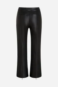 Nohavice Karl Lagerfeld Faux Leather Zip Pants Black