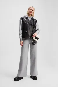 Tepláky Karl Lagerfeld Ikon Wide Leg Sweatpants Light Grey Melange
