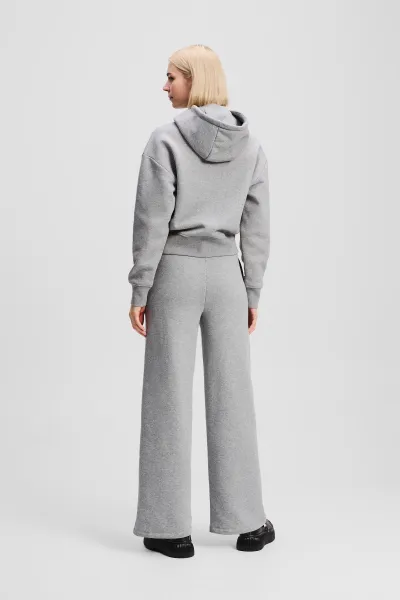 Tepláky Karl Lagerfeld Ikon Wide Leg Sweatpants Light Grey Melange