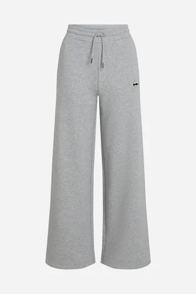 Tepláky Karl Lagerfeld Ikon Wide Leg Sweatpants Light Grey Melange