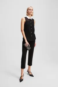 Blúzka Karl Lagerfeld Poplin Collar Slvls Blouse Black