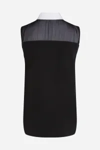 Blúzka Karl Lagerfeld Poplin Collar Slvls Blouse Black
