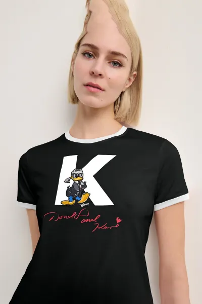 Tričko Karl Lagerfeld Kl X Disney Petite T-Shirt Black