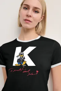 Tričko Karl Lagerfeld Kl X Disney Petite T-Shirt Black