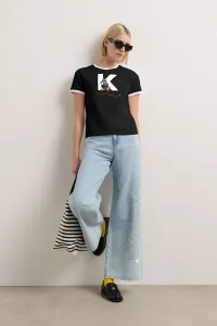 Tričko Karl Lagerfeld Kl X Disney Petite T-Shirt Black
