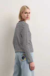 Tričko Karl Lagerfeld Kl X Disney Stripe Lslv T-Shirt Small Stripe Black-White