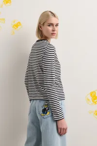Tričko Karl Lagerfeld Kl X Disney Stripe Lslv T-Shirt Small Stripe Black-White