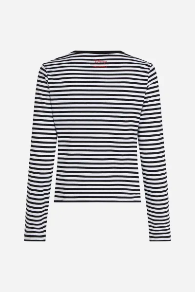 Tričko Karl Lagerfeld Kl X Disney Stripe Lslv T-Shirt Small Stripe Black-White