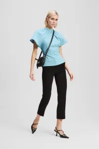 Tričko Karl Lagerfeld Zip Sleeve T-Shirt Still Water