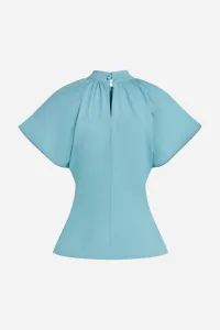 Tričko Karl Lagerfeld Zip Sleeve T-Shirt Still Water
