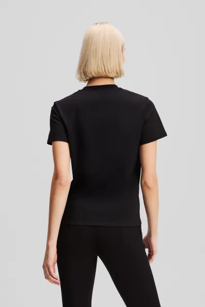 Tričko Karl Lagerfeld Elongated Logo T-Shirt Black