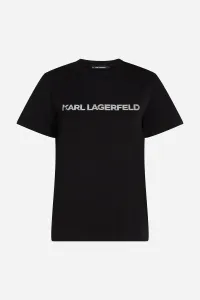 Tričko Karl Lagerfeld Elongated Logo T-Shirt Black