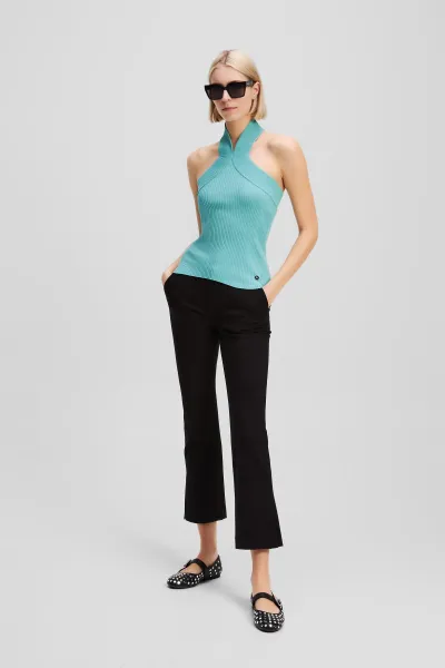 Sveter Karl Lagerfeld Halterneck Knit Tank Still Water