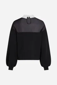 Mikina Karl Lagerfeld Poplin Collar Sweatshirt Black