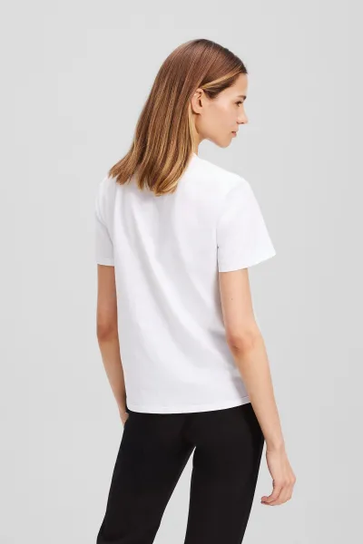Tričko Karl Lagerfeld Elongated Logo T-Shirt White