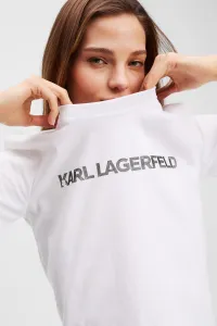 Tričko Karl Lagerfeld Elongated Logo T-Shirt White