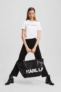 Tričko Karl Lagerfeld Elongated Logo T-Shirt White